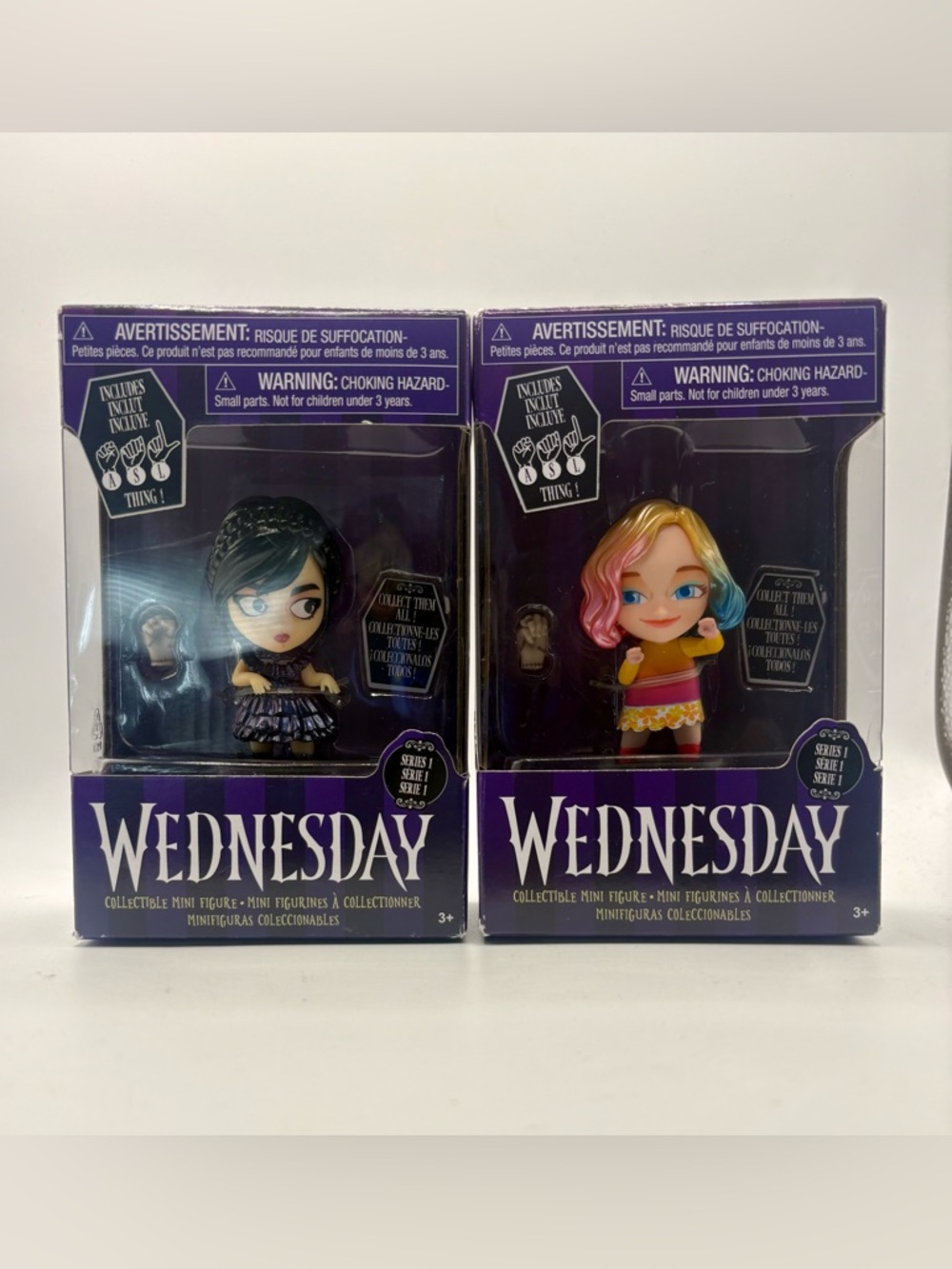 Wednesday Collectible Mini Figures (Pair) - Black & Multicolor